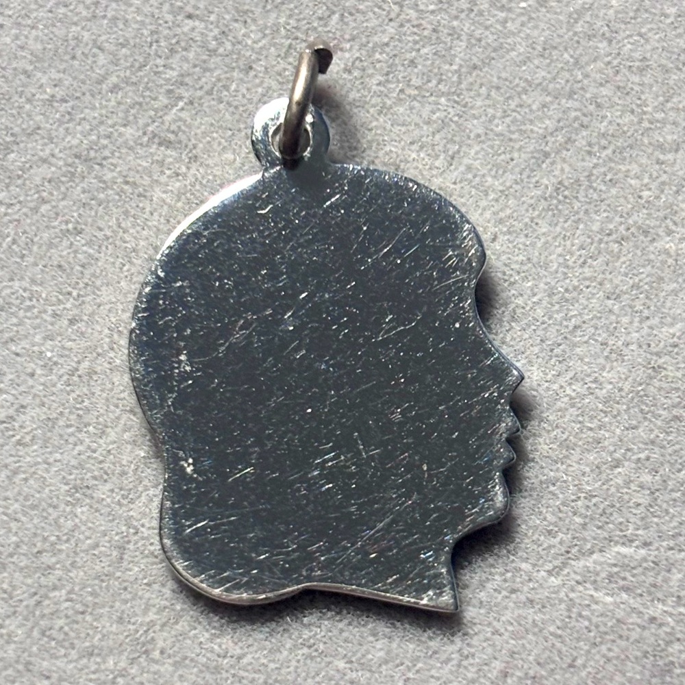Sterling Silver Charm, Girl Silhouette, Blank